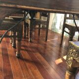 Indian temple door table and 6 chairs 184x104x74