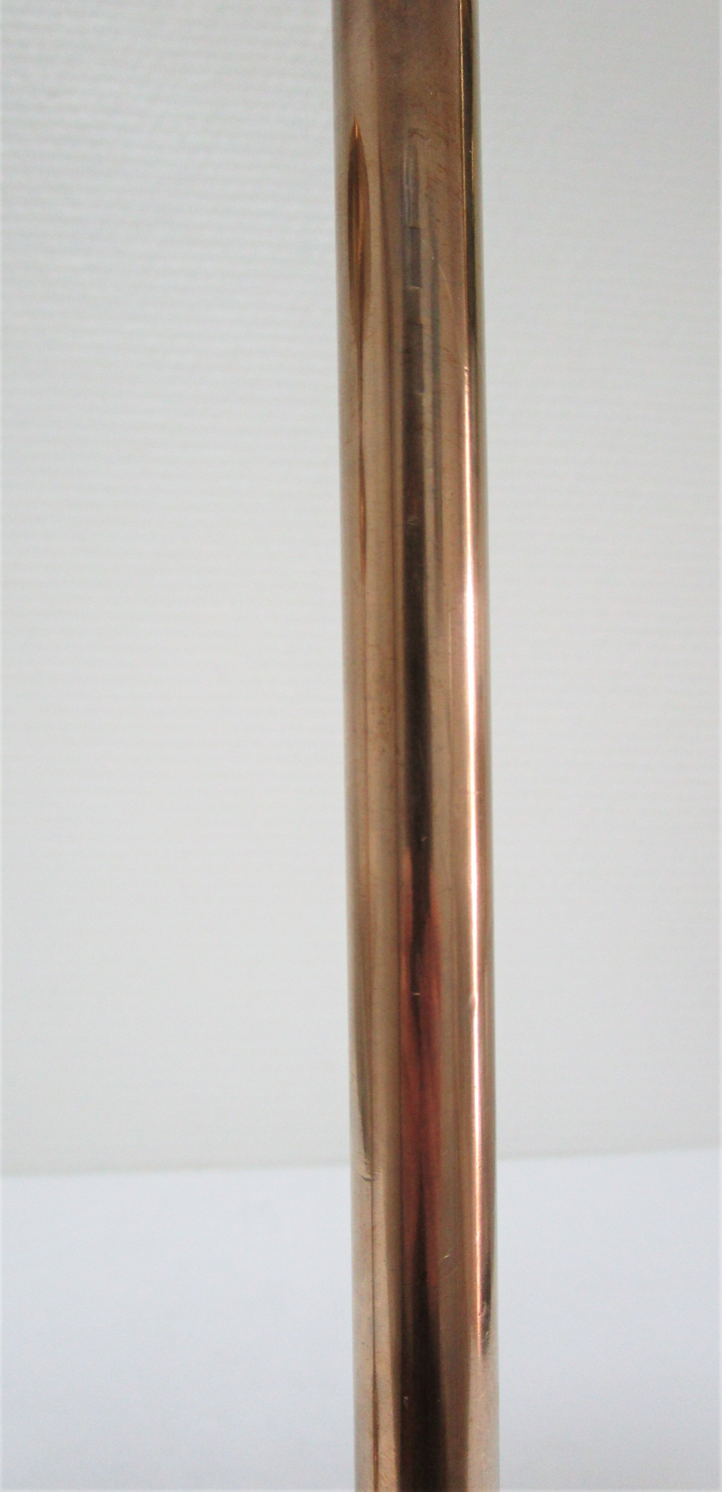 Pair of Scandinavian candlesticks brass vintage steel