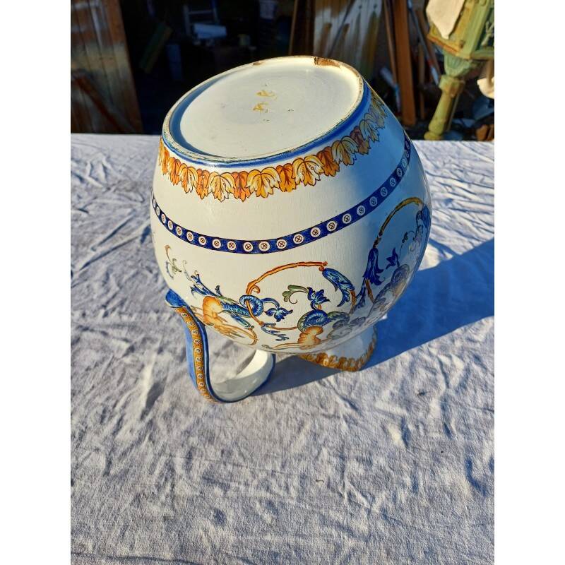 19th century Gien earthenware pitcher