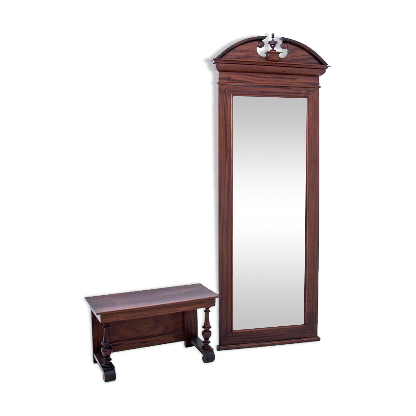 Antique console with mirror, Northern Europe, circa 1900.