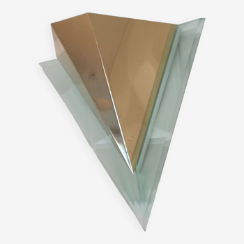 Applique triangulaire en laiton, 1990