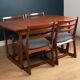 Retro teak 1960s portwood extending dining table & four chairs