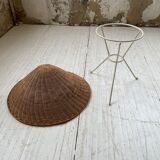 Wicker garden basket on tripod support