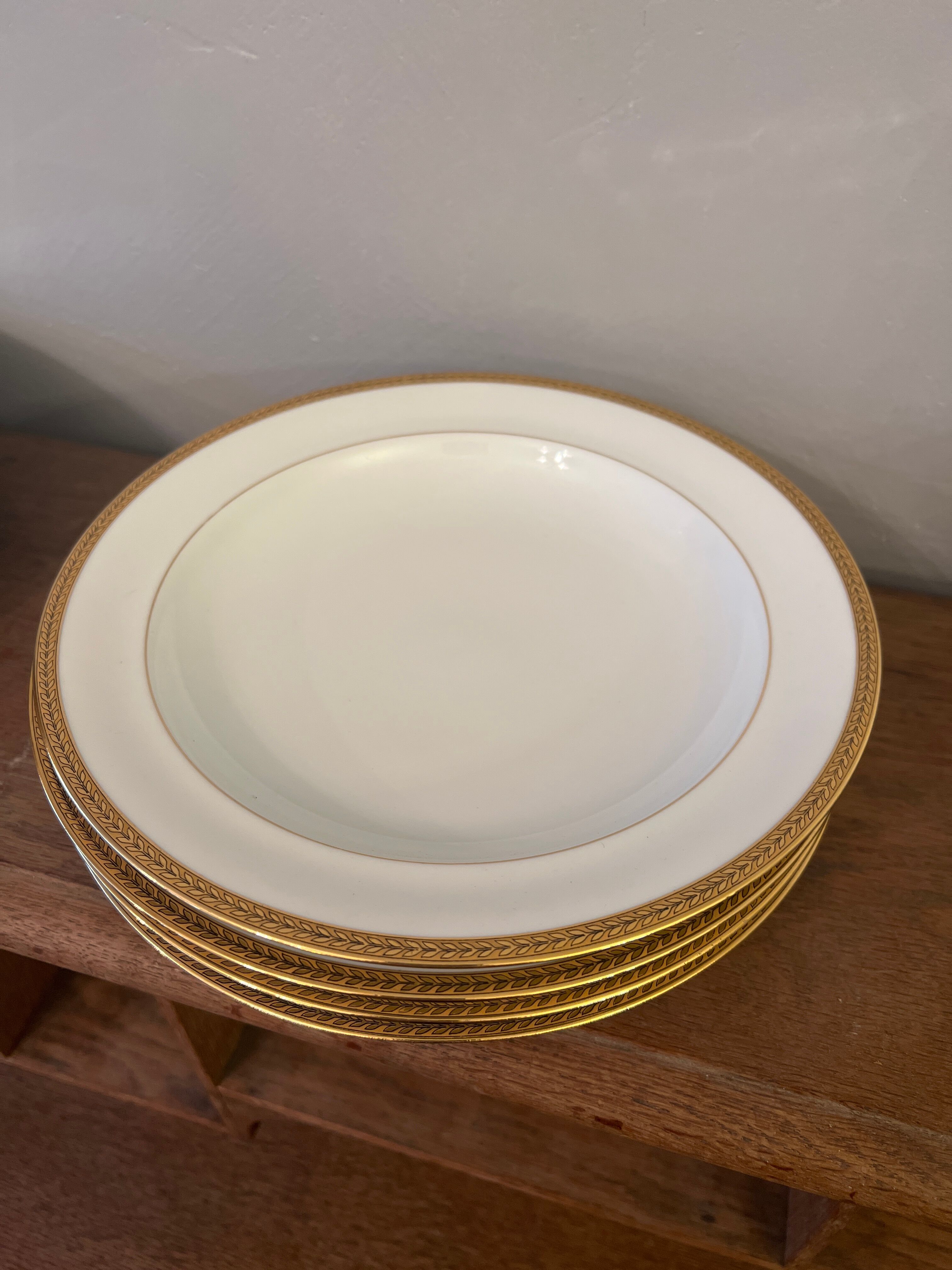 Christmas Pop up 2022 - 4 porcelain plates, gilded décor
