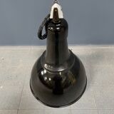 Black enamel Bauhaus factory lamp from Industria Rotterdam
