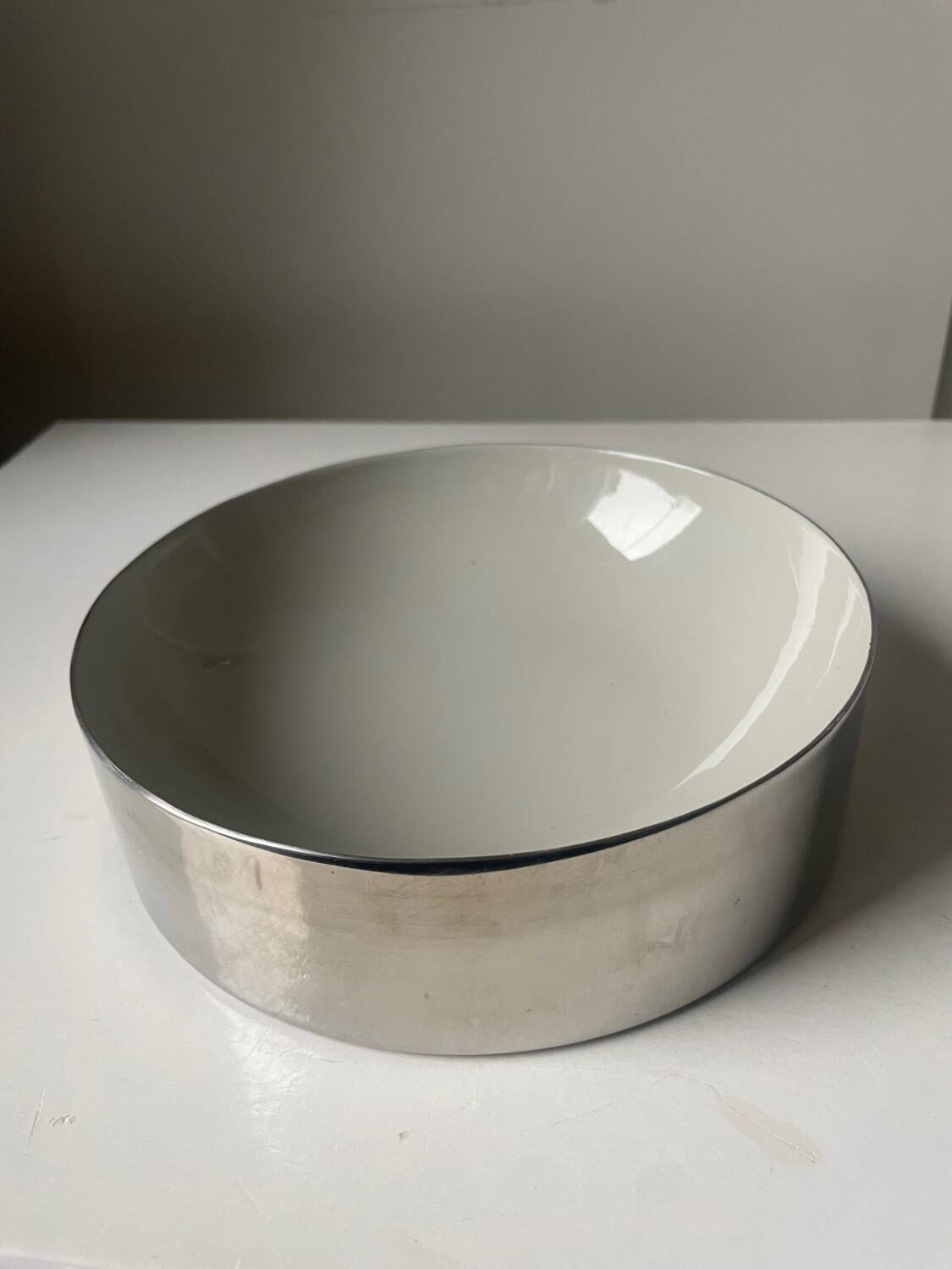 Paul smith for stelton stainless steel with grey enamel bowl never used nib