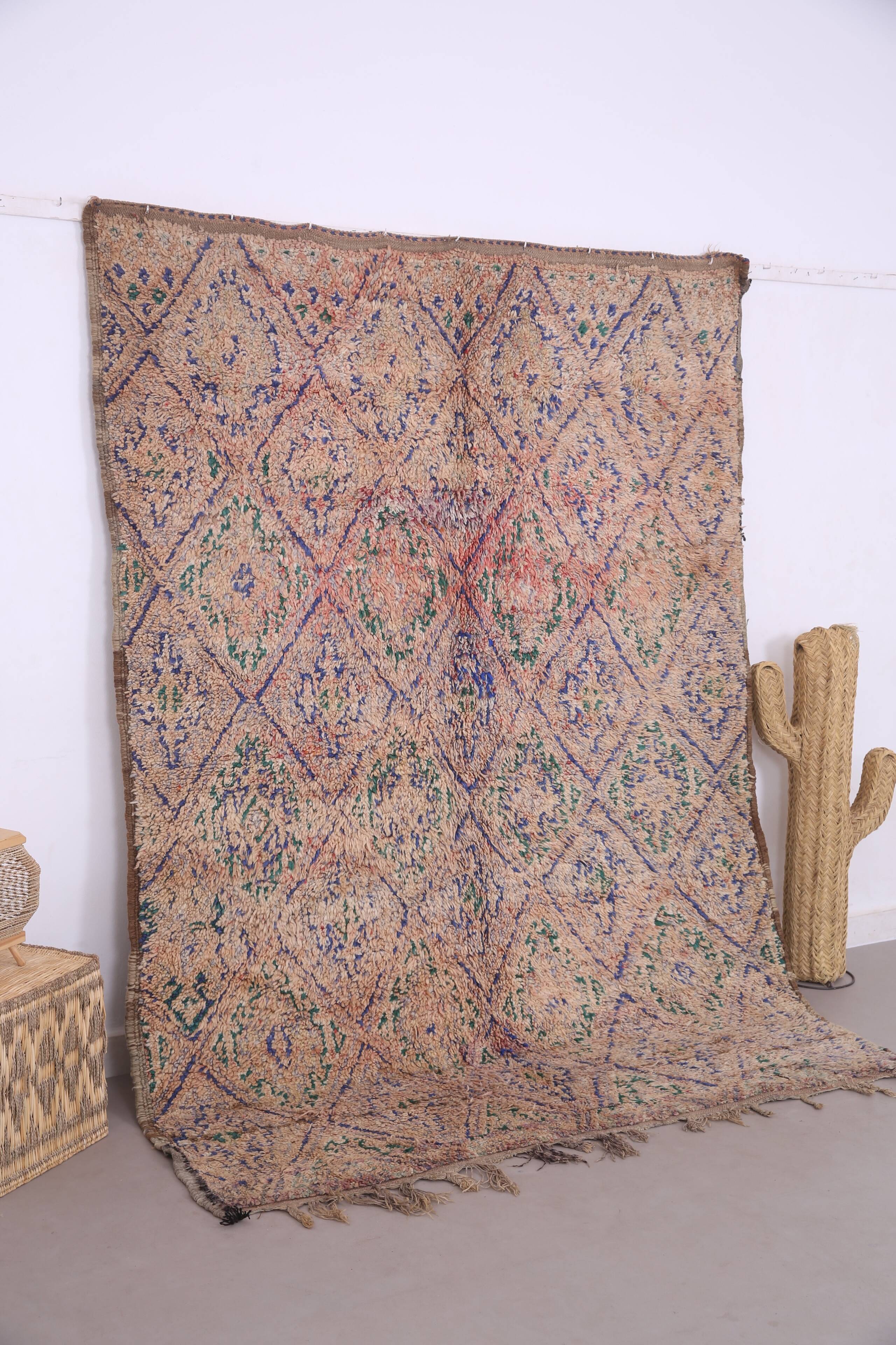 Vintage Moroccan Rug 183 x 257 cm - Berber Wool Rug - Handmade Bohemian Rug