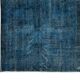 3.8x6.6 ft vintage hand-knotted navy blue over-dyed rug from turkey, woolen floor covering. tek0796