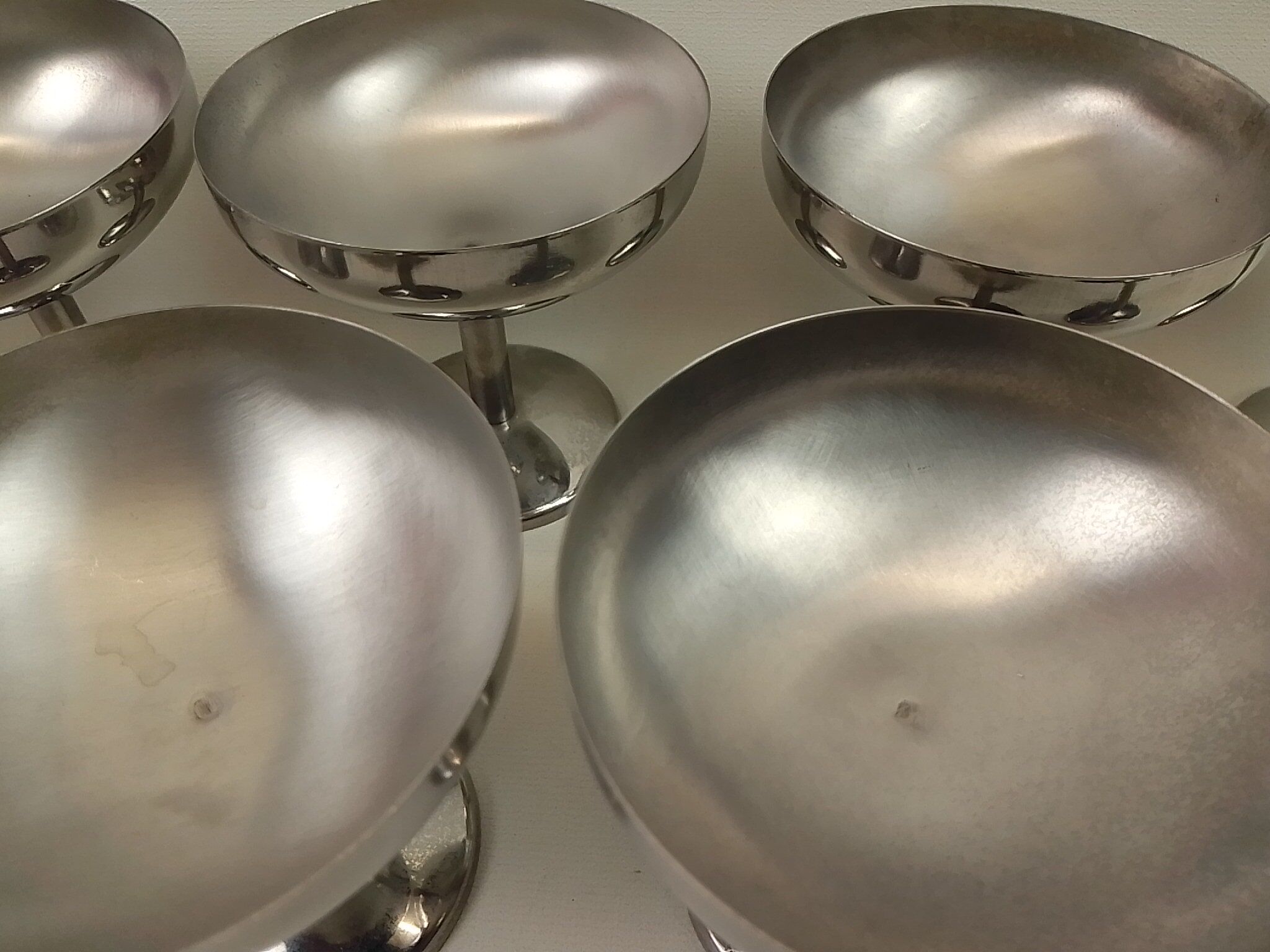 Lot of 12 stainless steel glaze cups