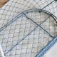 Large vintage blue wire basket