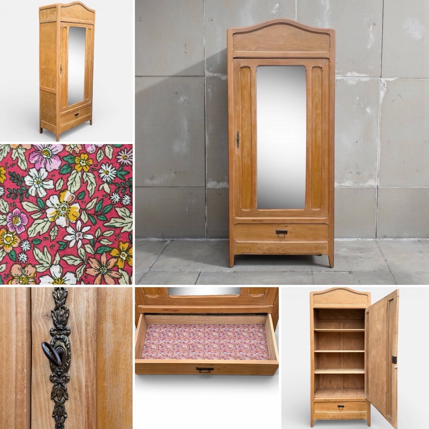 Armoire parisienne art déco miroir biseauté 1920