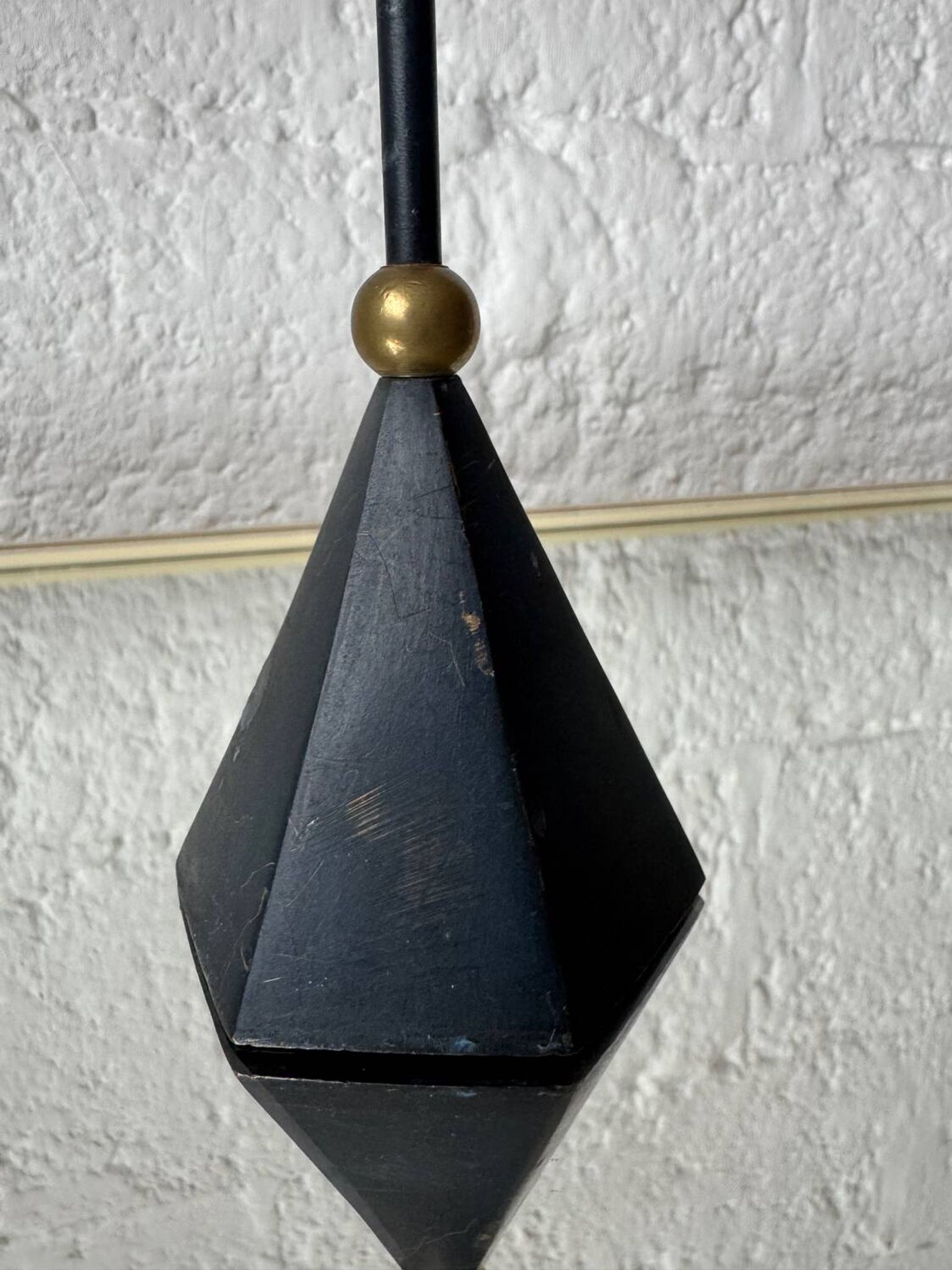 Bougeoir en bronze design Memphis, années 80