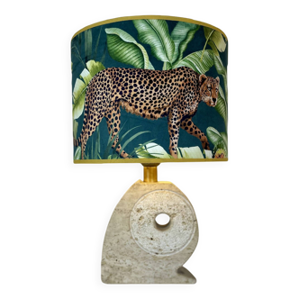 Scarnicci Travertine Table Lamp, 1970s