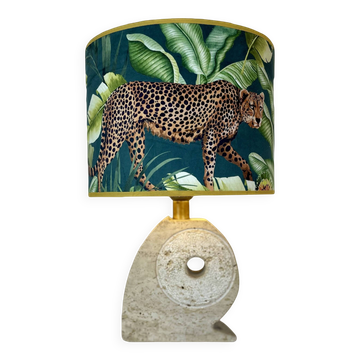 Scarnicci Travertine Table Lamp, 1970s