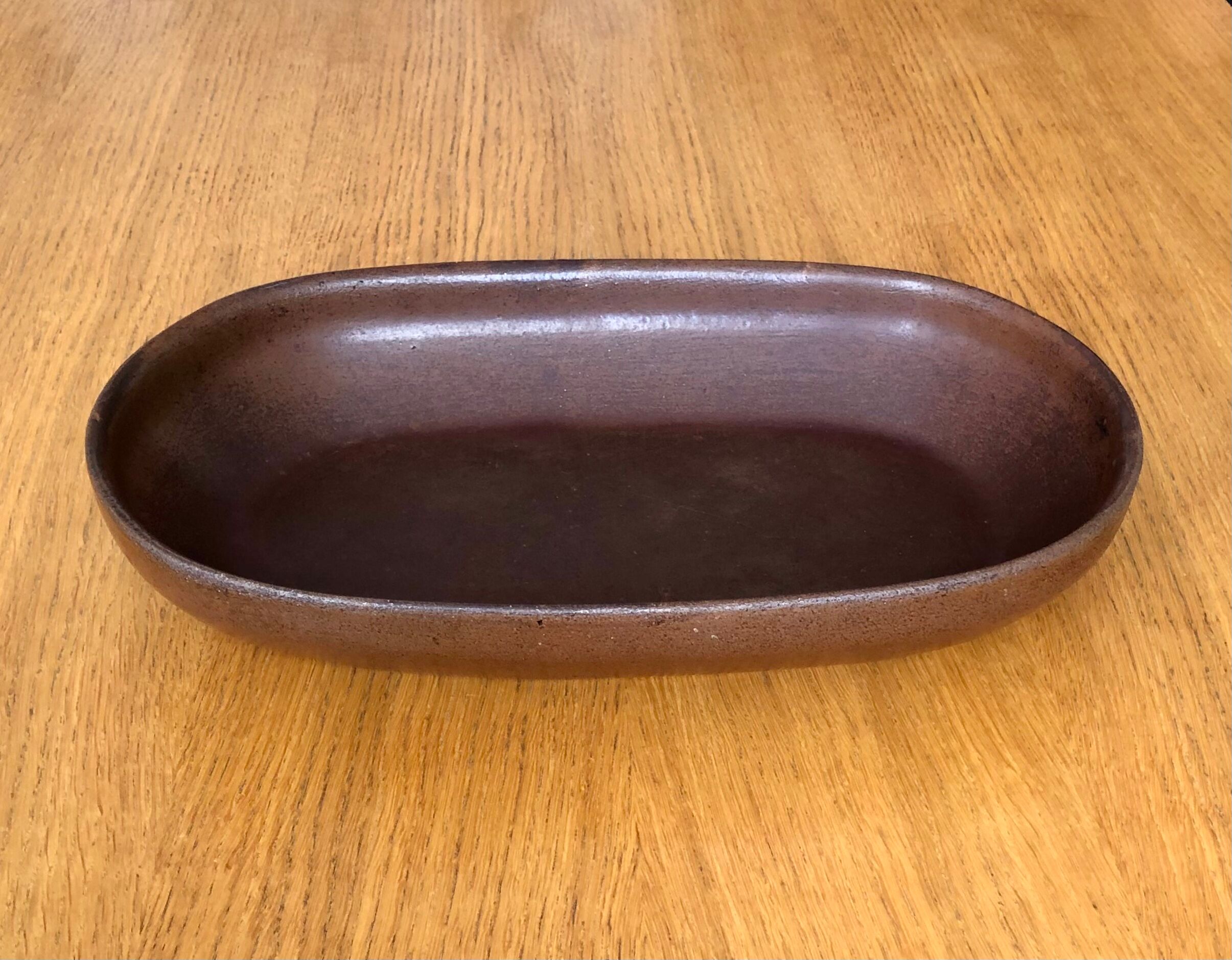 Vintage brown Dutch ceramic dish