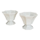 2 Opalines / Coupelles en verre de lait