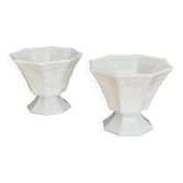 2 Opalines / Milk glass bowls