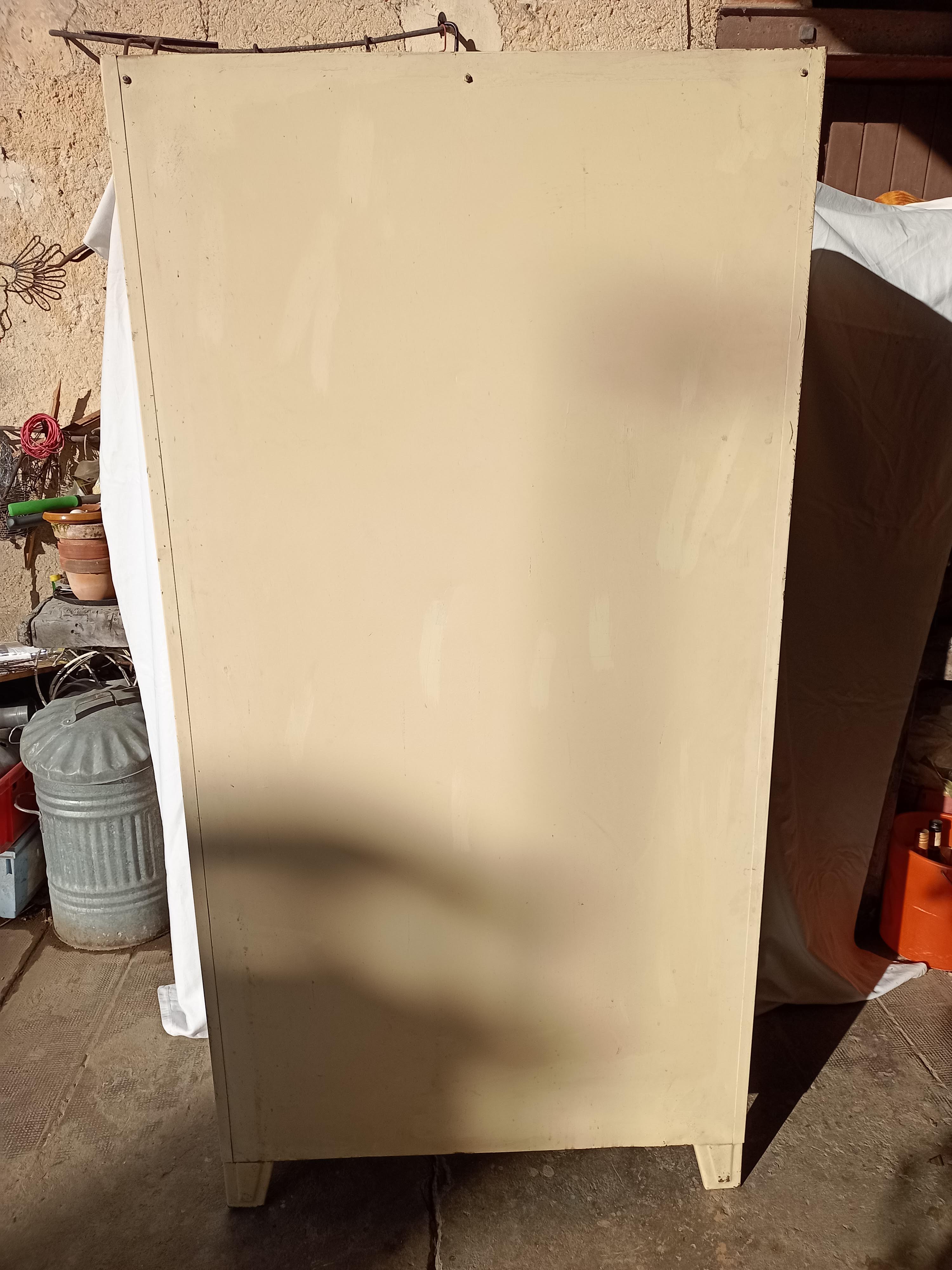 Two-door metal cabinet art deco