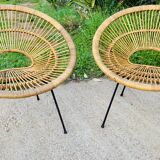 Pair of 1950s "Sun" armchairs