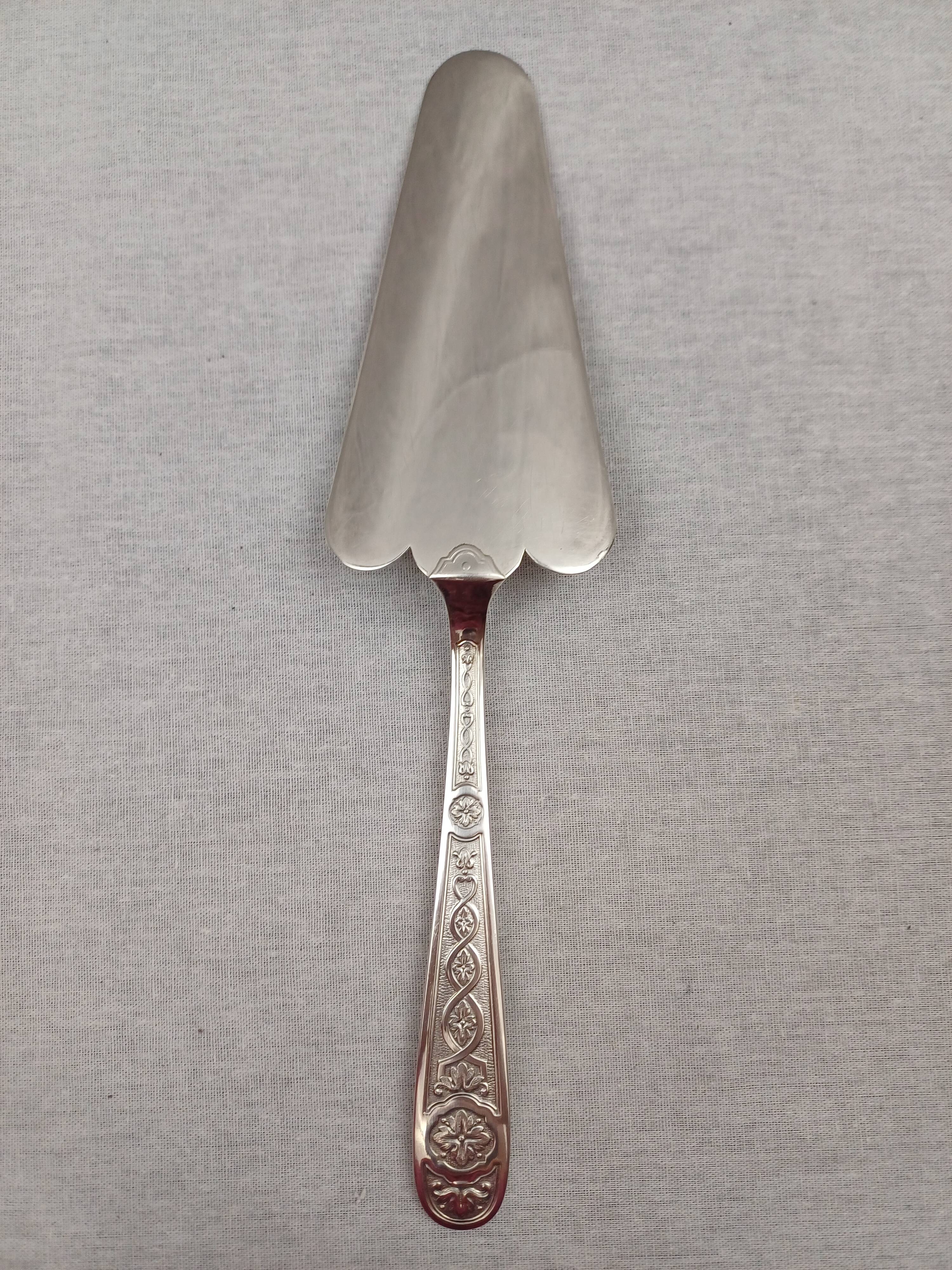 Christofle villeroy model - silver metal cake server tbe