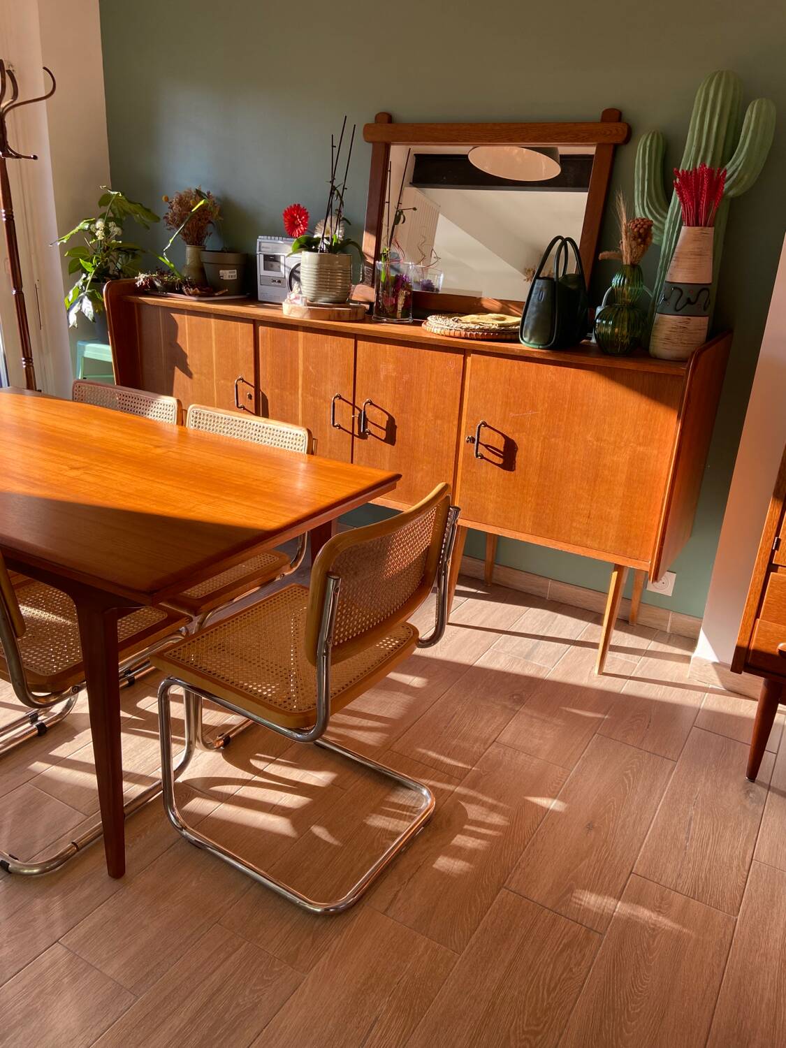 Paire de chaises cannées italiennes design Breuer