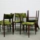 vintage set x6 teak chairs palm trees