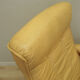 Yellow leather armchair, Danish design, 1960s, production: Denmark