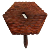 Vintage brutalist stool side table minimalistic