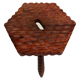 Vintage brutalist stool side table minimalistic