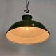 Industrial British Green Enamel Factory Pendant Lamp, 1960s