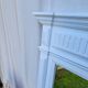 Old matt white mirror