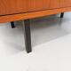 Vintage Scandinavian style chest of drawers in teak and black metal from the 60s