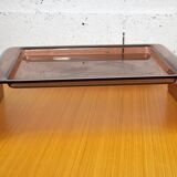 Vintage plexiglass top smoky color.