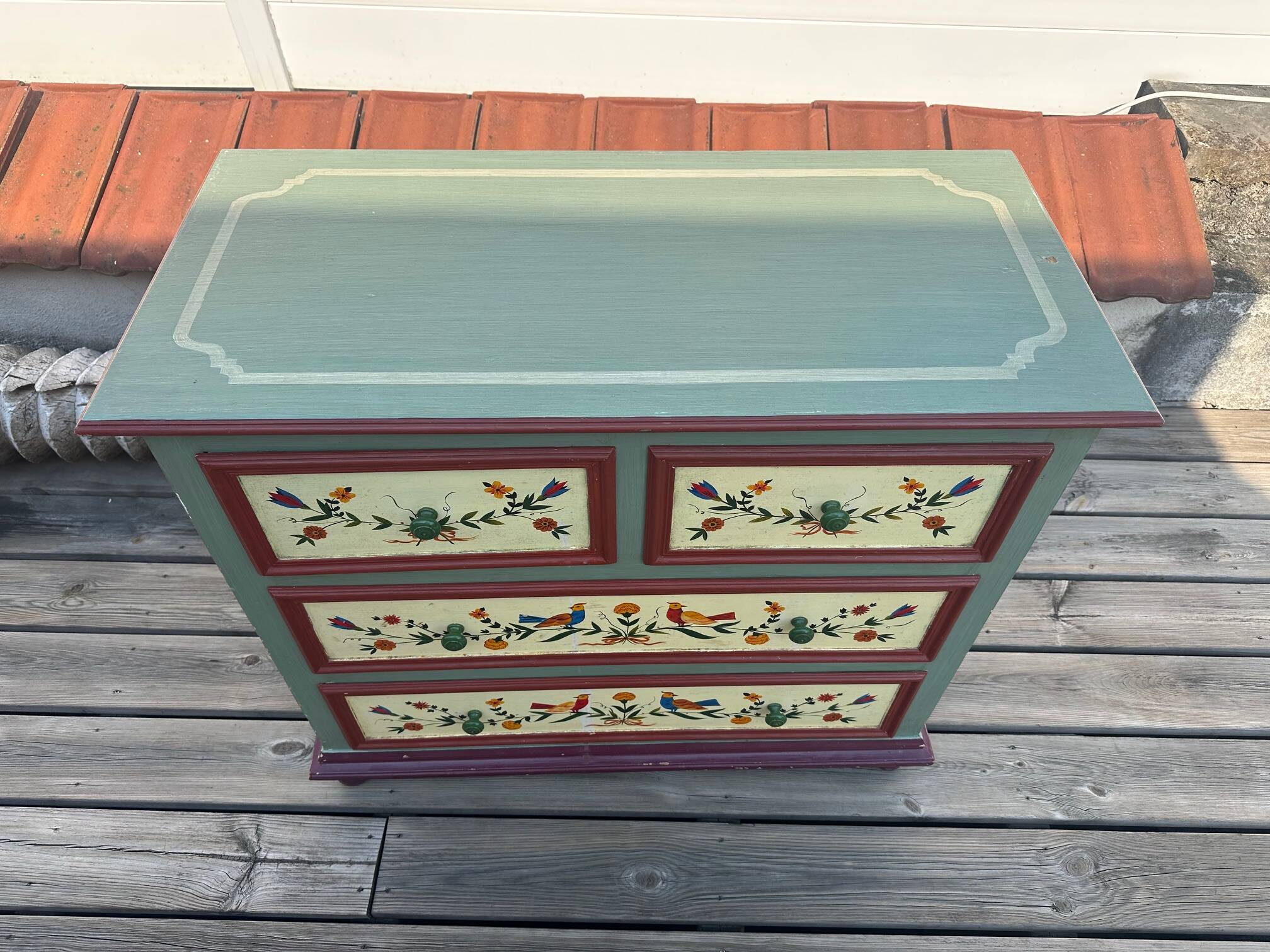 Hand painted chest of drawers