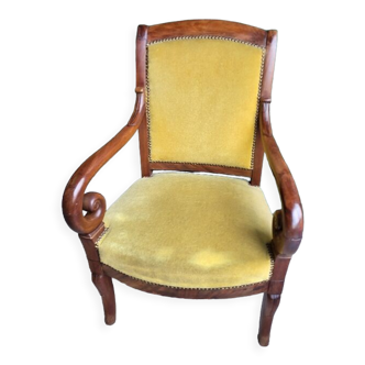 Armchair with mahogany restoration of the xix th century