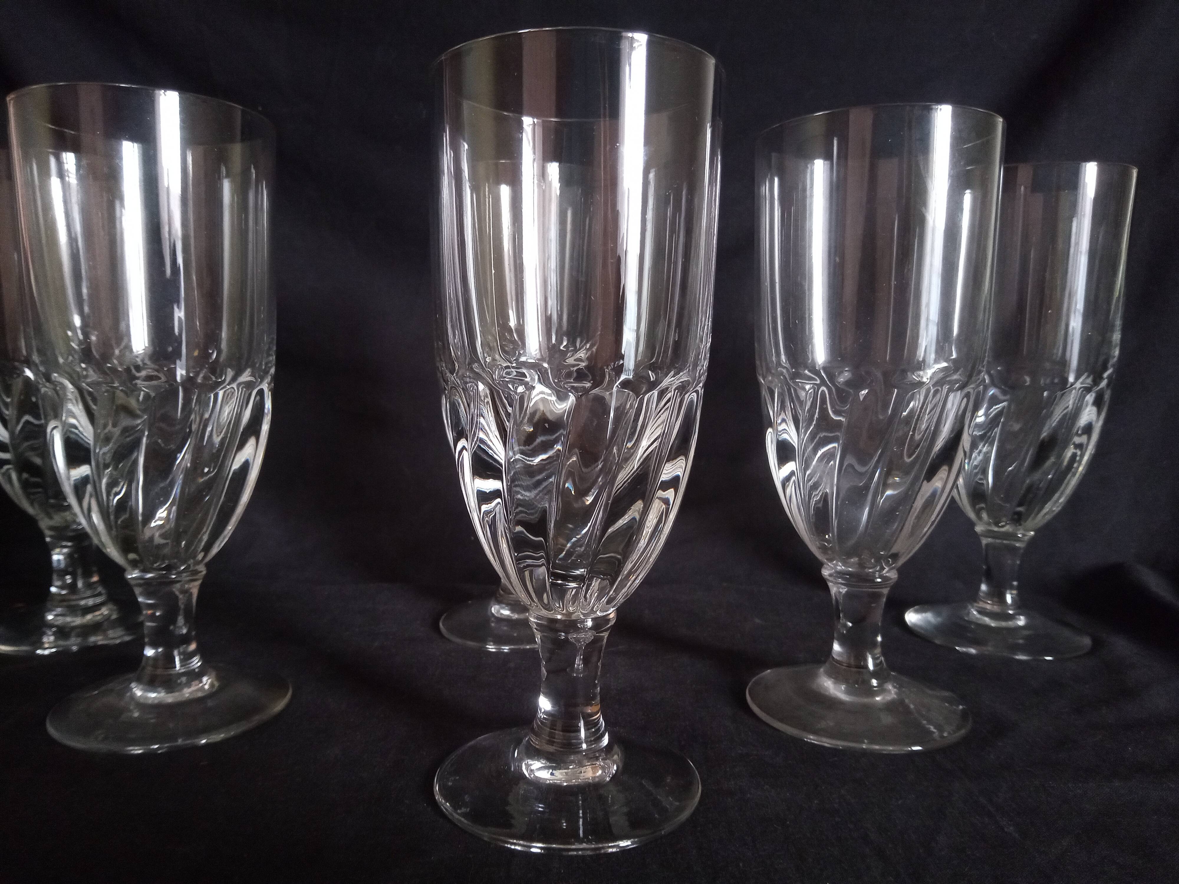 Set of 6 large absinthe glasses, h - 18 cm.