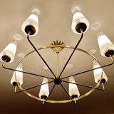 Large Italian Mid Century Pendant Light