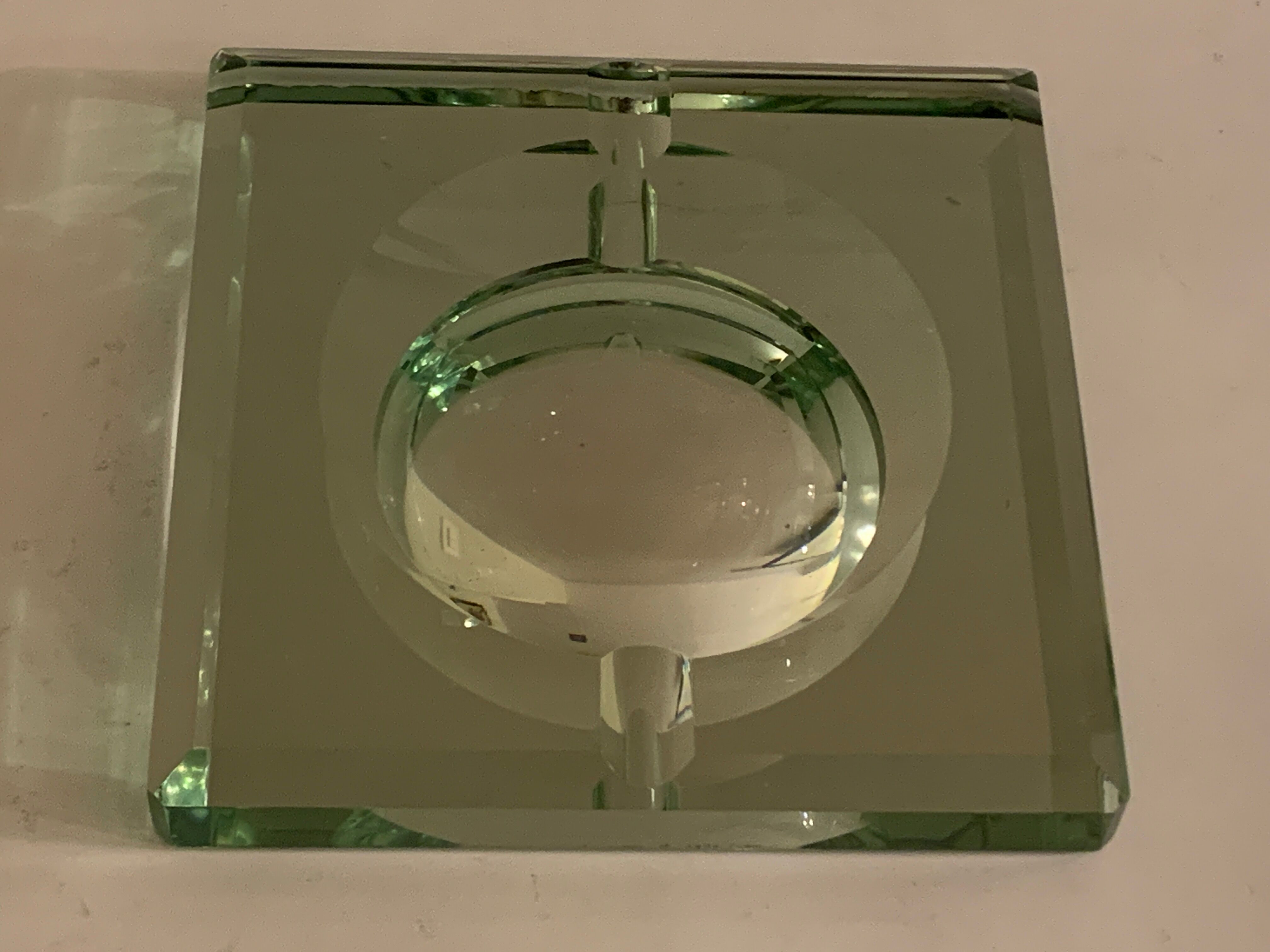 Jean Luce's square mirror art deco ashtray