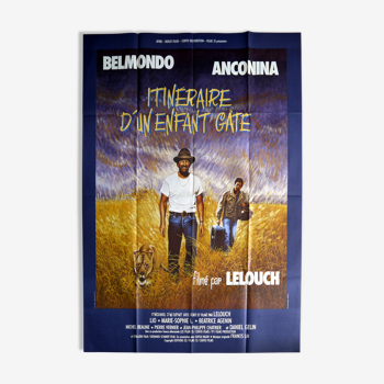 Affiche cinéma originale "Itinéraire d'un enfant gâté" Belmondo, Lelouch