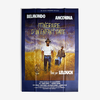 Original cinema poster "Itinerary of a spoiled child" Belmondo, Lelouch