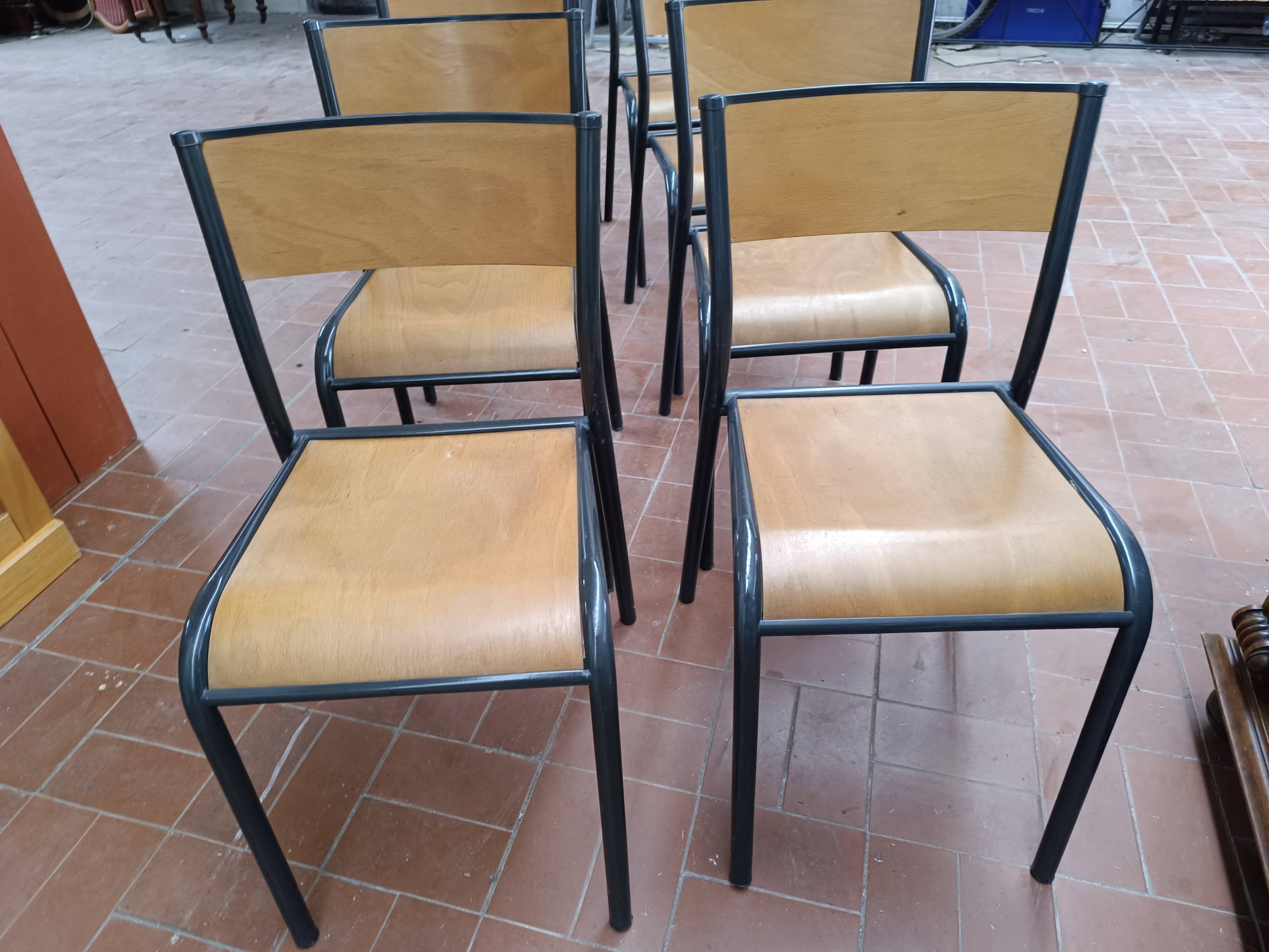 8 school chairs