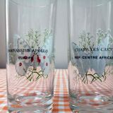 Butterfly patterned juice glasses