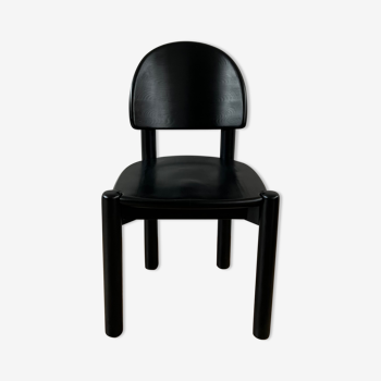 Blackened rainer daumiller mid-century pine dining chair