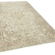 Tapis beige turc en laine tissé à la main 165 cm x 267 cm