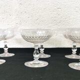 6 crystal champagne cups
