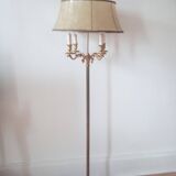 Ancien lampadaire tripode en bronze - 4 feux - 1950