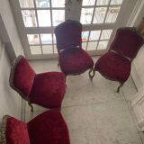 Lot de chaises fin 19ème en bois dorée