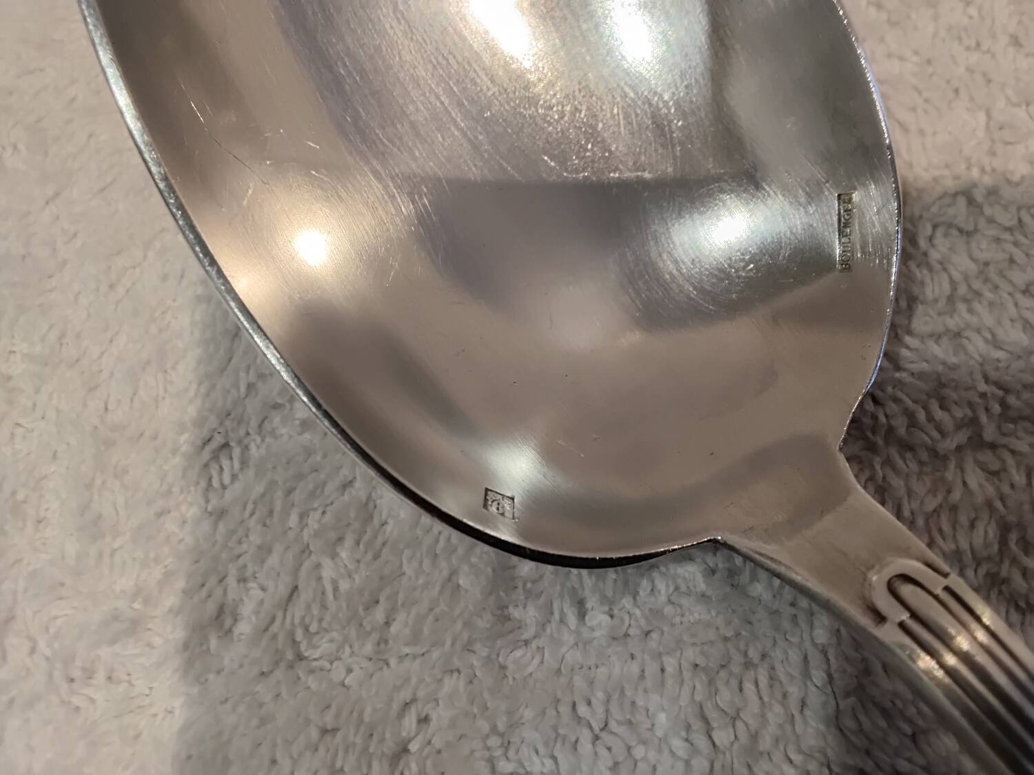 Stew spoon silver plated goldsmith Boulenger Marie Antoinette