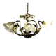 Vintage Floral Pendant Light from W.Müller-München 1980s