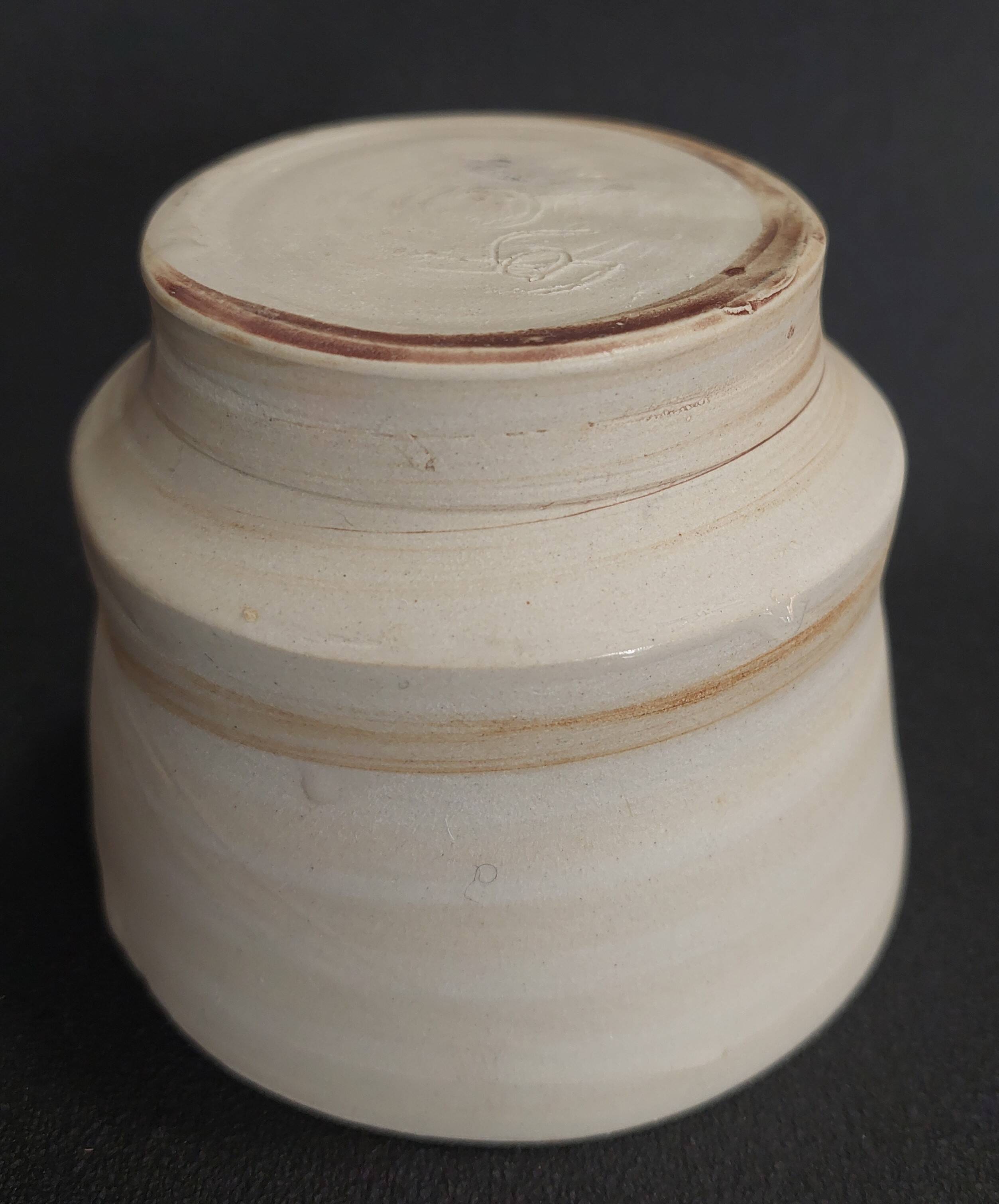 Vintage matcha bowl, stoneware, handcrafted.